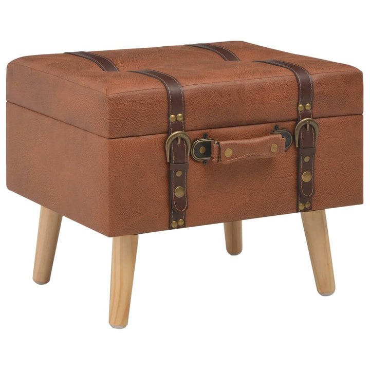 Taburet Cu Depozitare, 40 Cm, , Piele Ecologică