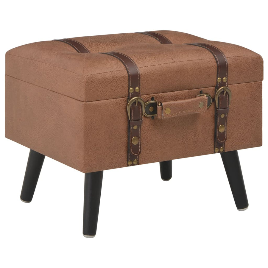 Taburet Cu Depozitare, 40 Cm, , Piele Ecologică