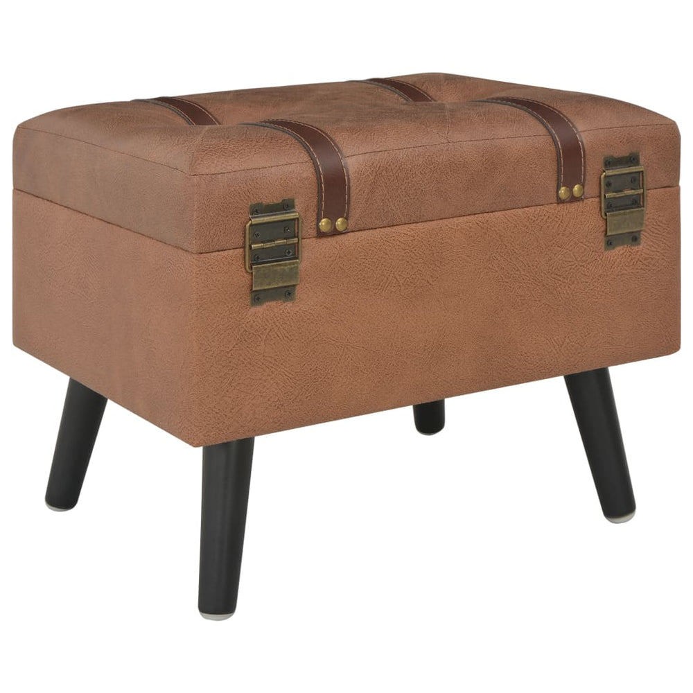 Taburet Cu Depozitare, 40 Cm, , Piele Ecologică