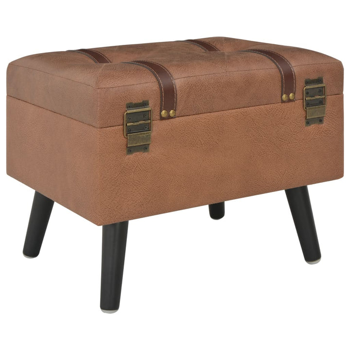 Taburet Cu Depozitare, 40 Cm, , Piele Ecologică