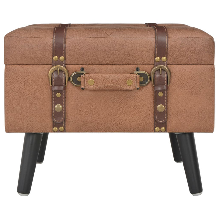 Taburet Cu Depozitare, 40 Cm, , Piele Ecologică
