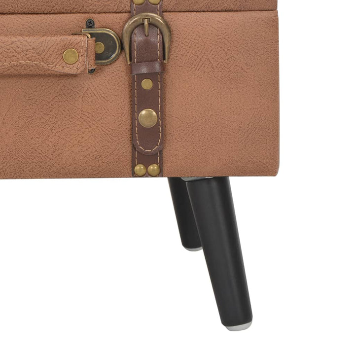 Taburet Cu Depozitare, 40 Cm, , Piele Ecologică