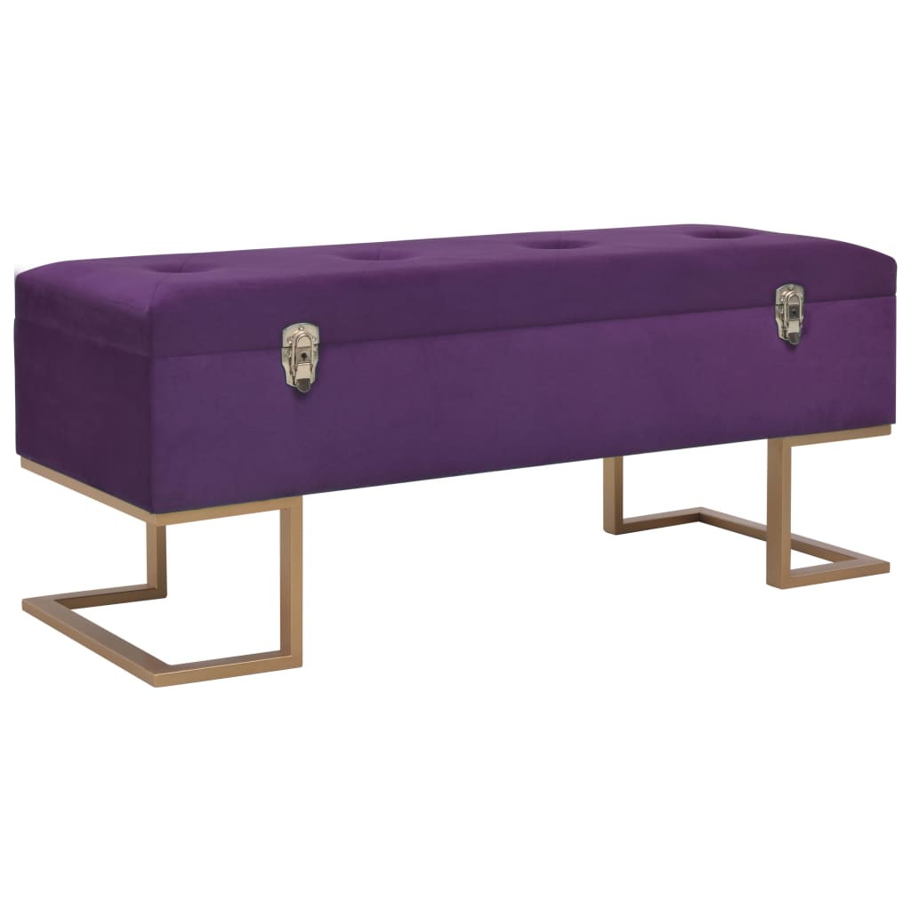 Banchetă Cu Un Compartiment De Depozitare 105 Cm Catifea