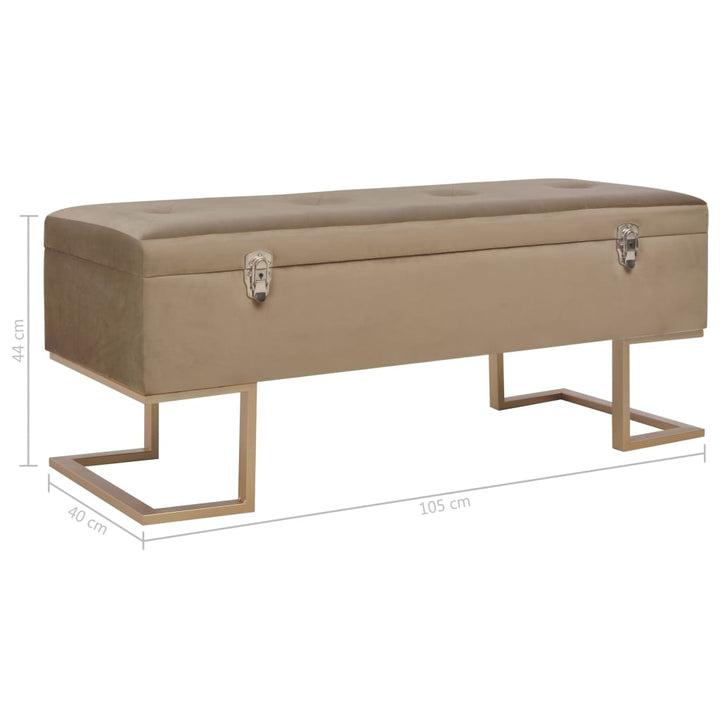 Banchetă Cu Un Compartiment De Depozitare 105 Cm Catifea