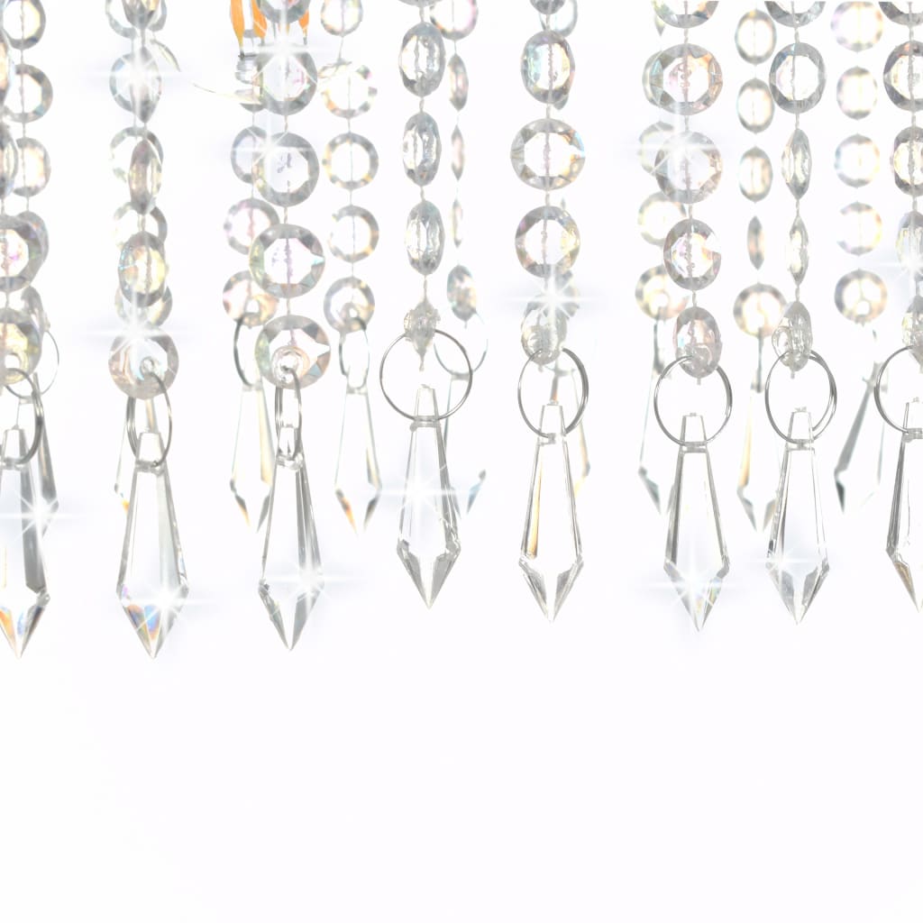 Lustră Cu Mărgele De Cristal, Argintiu, 104 Cm, E14
