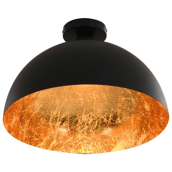 Lustre, 2 Buc., Negru Și Auriu, Semisferic, E27