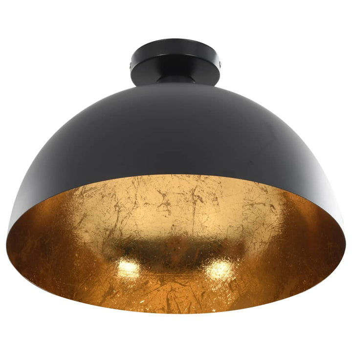 Lustre, 2 Buc., Negru Și Auriu, Semisferic, E27