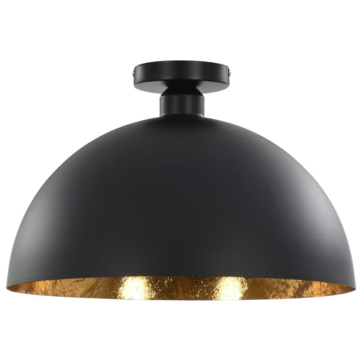 Lustre, 2 Buc., Negru Și Auriu, Semisferic, E27