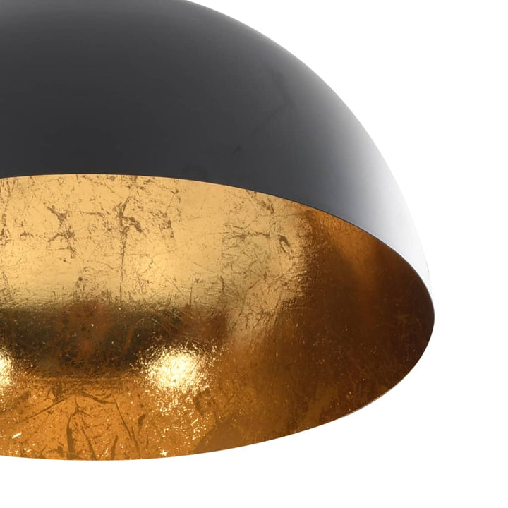 Lustre, 2 Buc., Negru Și Auriu, Semisferic, E27