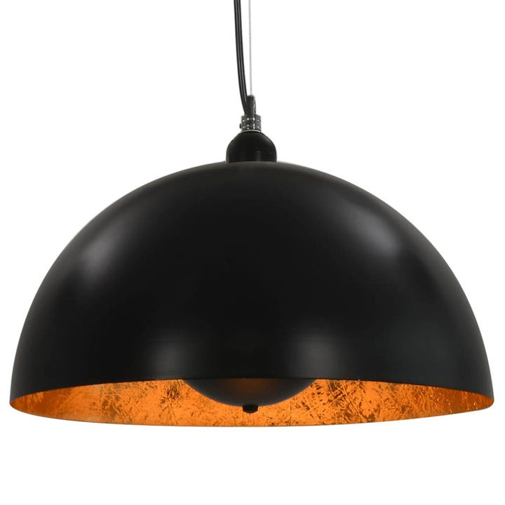 Lustre, 2 Buc., Negru Și Auriu, Semisferic, , E27