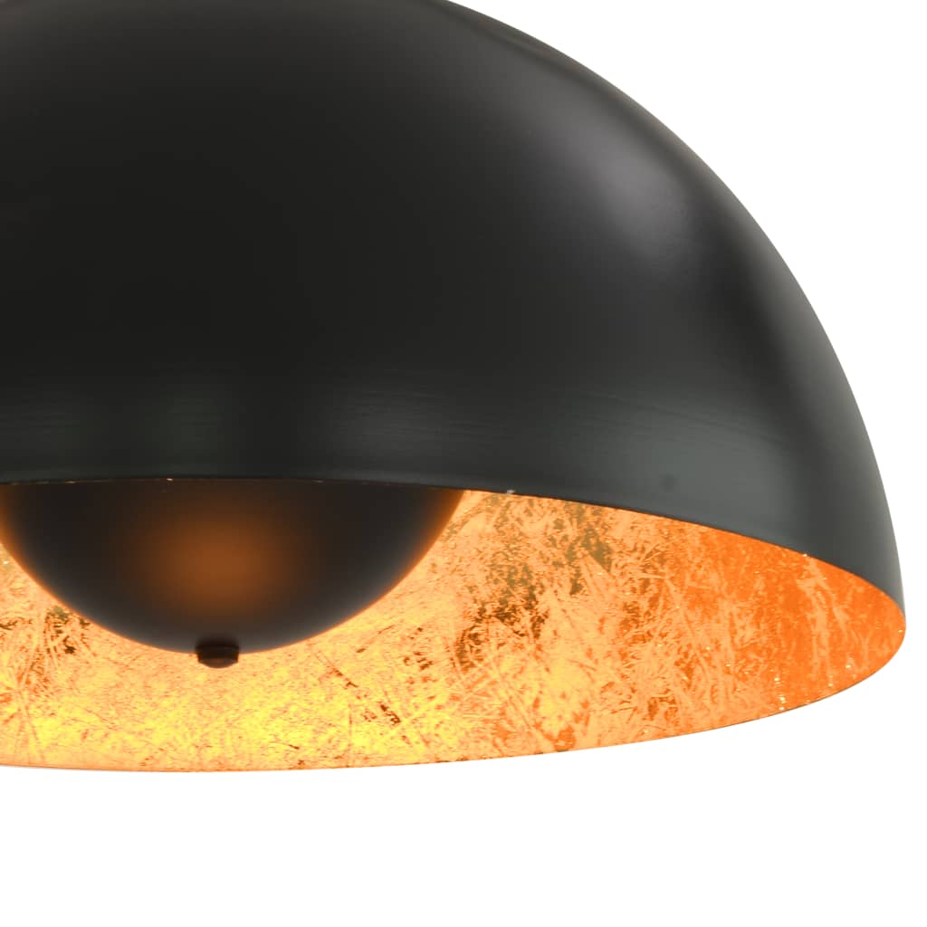 Lustre, 2 Buc., Negru Și Auriu, Semisferic, , E27