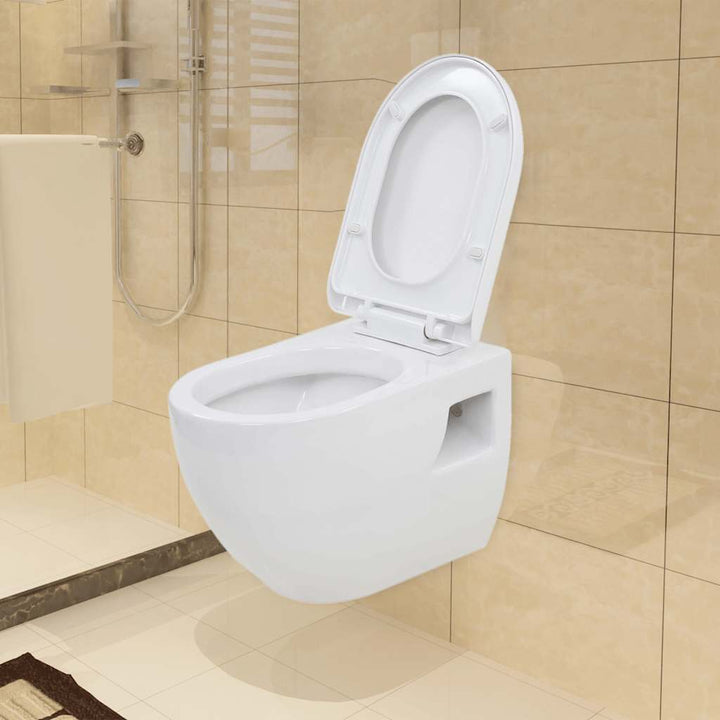 Toaletă Suspendată Cu Rezervor Wc Ascuns, , Ceramică