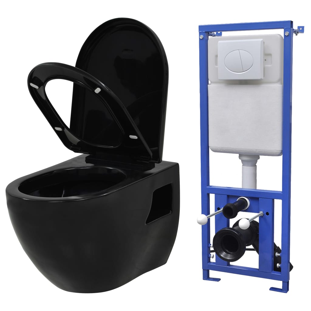 Toaletă Suspendată Cu Rezervor Wc Ascuns, , Ceramică