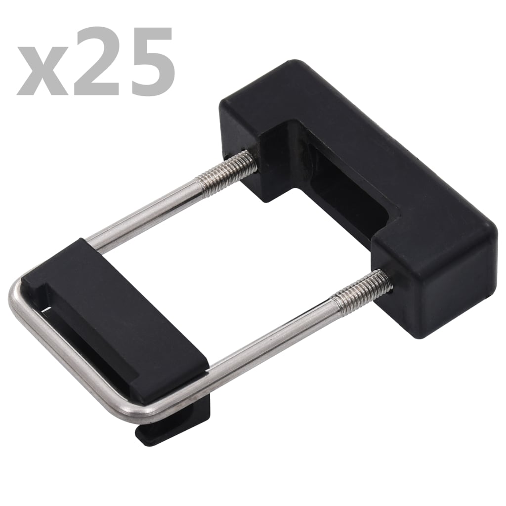 Clemă De Prindere U Cu Plastic Stâlp Gard, 60X40 Mm, 25 Seturi