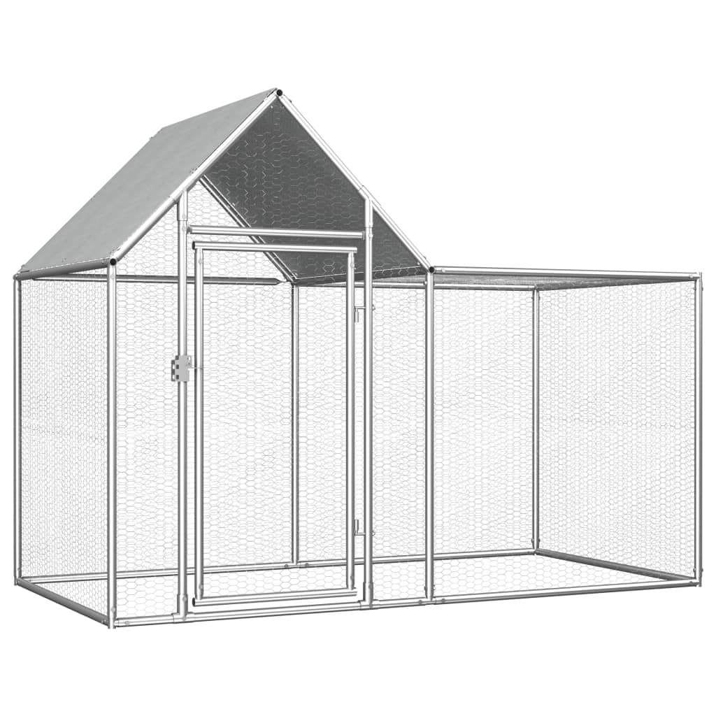 Coteț Pentru Păsări, 3 X 1 X 1,5 M, Oțel Galvanizat