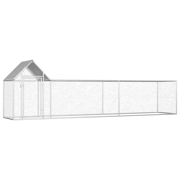 Coteț Pentru Păsări, 3 X 1 X 1,5 M, Oțel Galvanizat