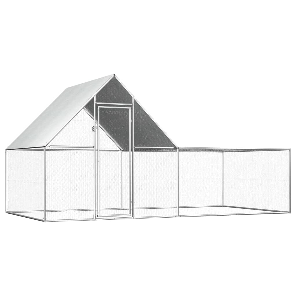 Coteț Pentru Păsări, 3 X 1 X 1,5 M, Oțel Galvanizat