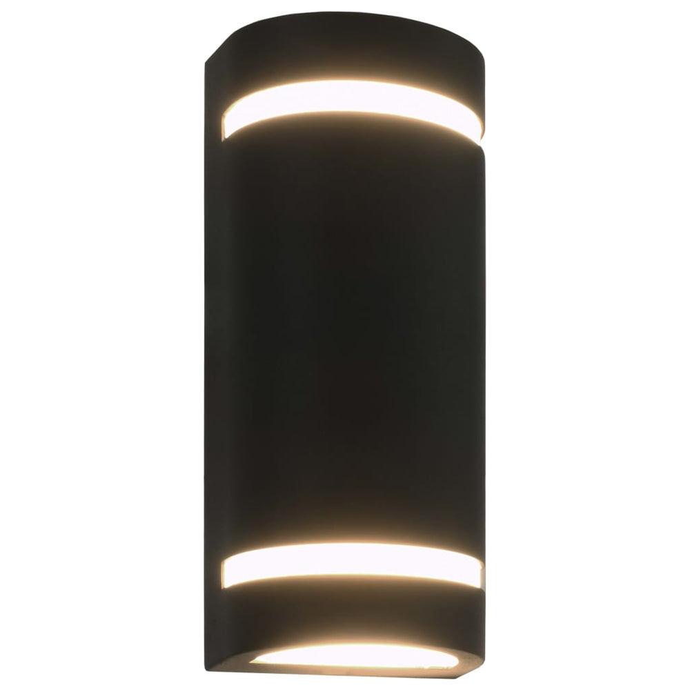 Lămpi De Perete Pentru Exterior 2 Buc. Negru 35 W Semirotund