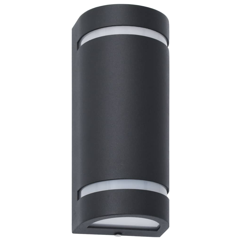 Lămpi De Perete Pentru Exterior 2 Buc. Negru 35 W Semirotund