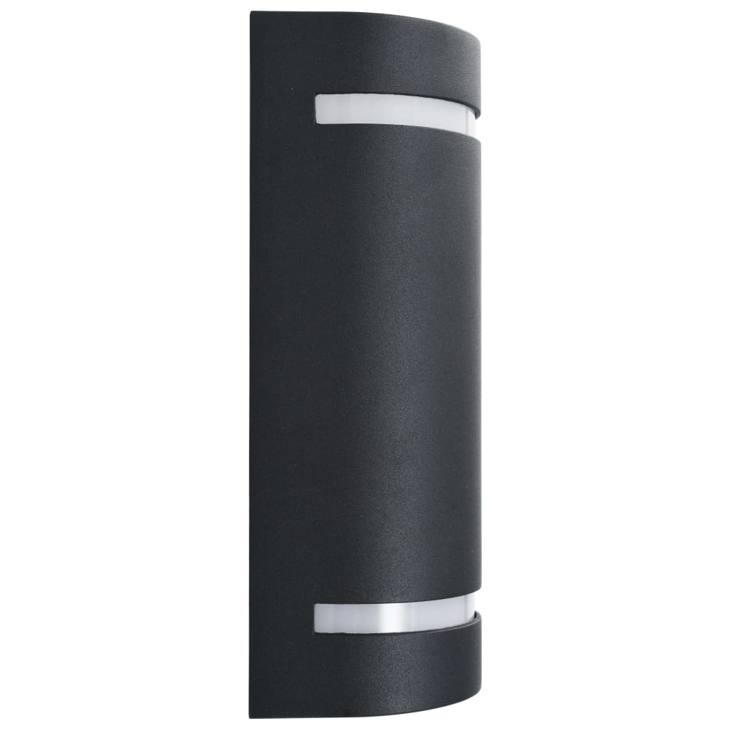 Lămpi De Perete Pentru Exterior 2 Buc. Negru 35 W Semirotund