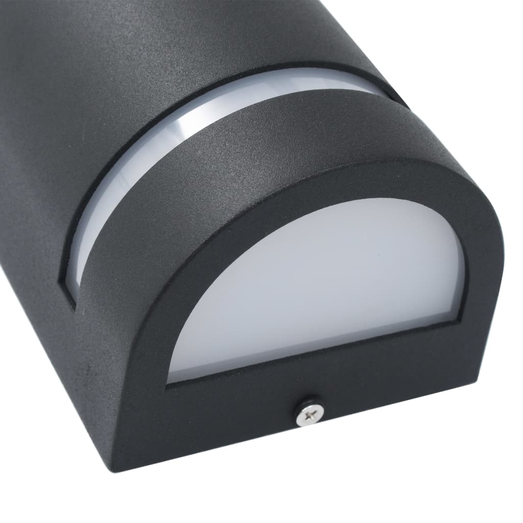 Lămpi De Perete Pentru Exterior 2 Buc. Negru 35 W Semirotund