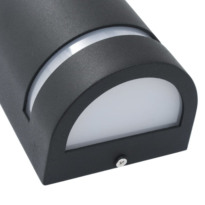 Lămpi De Perete Pentru Exterior 2 Buc. Negru 35 W Semirotund