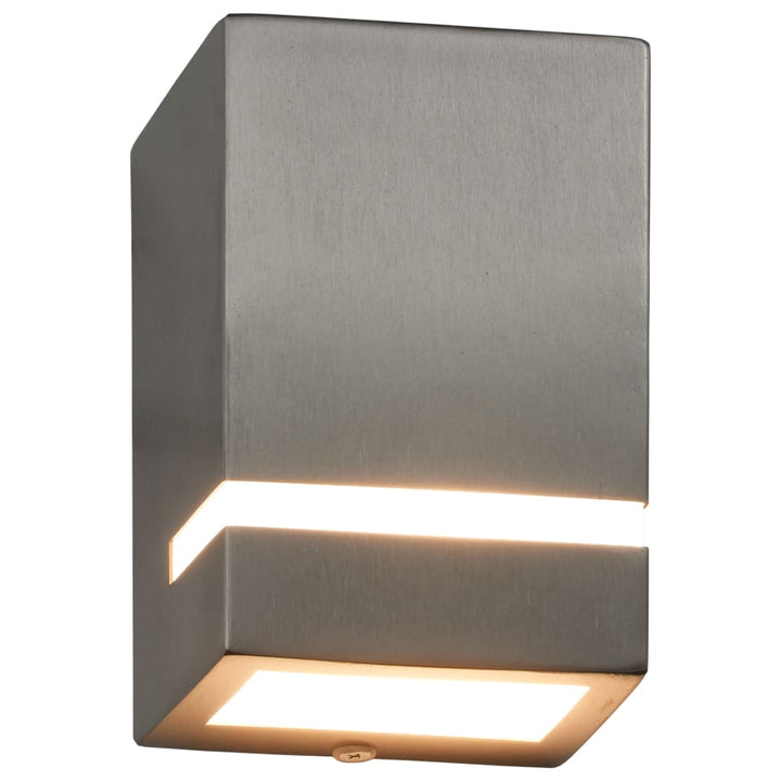 Lămpi De Perete De Exterior 2 Buc. 35 W Dreptunghiular Argintiu