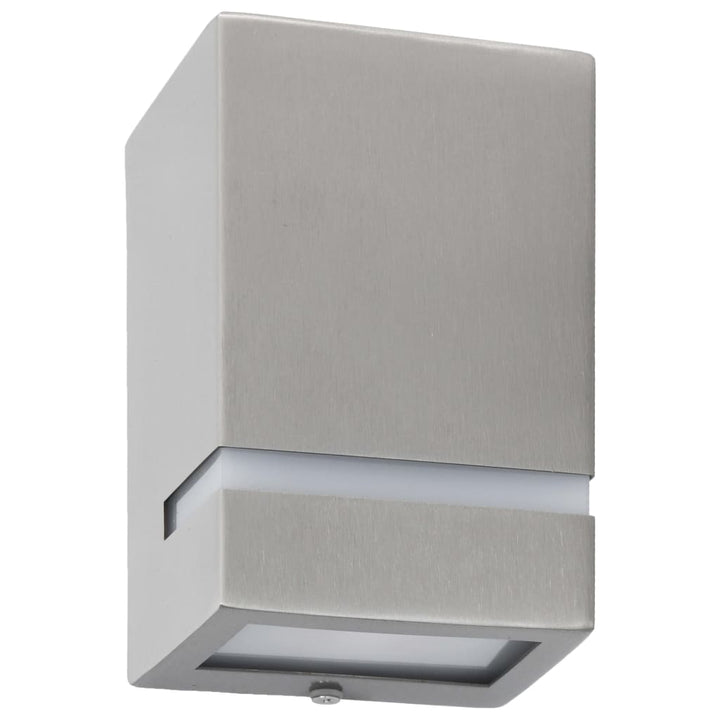 Lămpi De Perete De Exterior 2 Buc. 35 W Dreptunghiular Argintiu