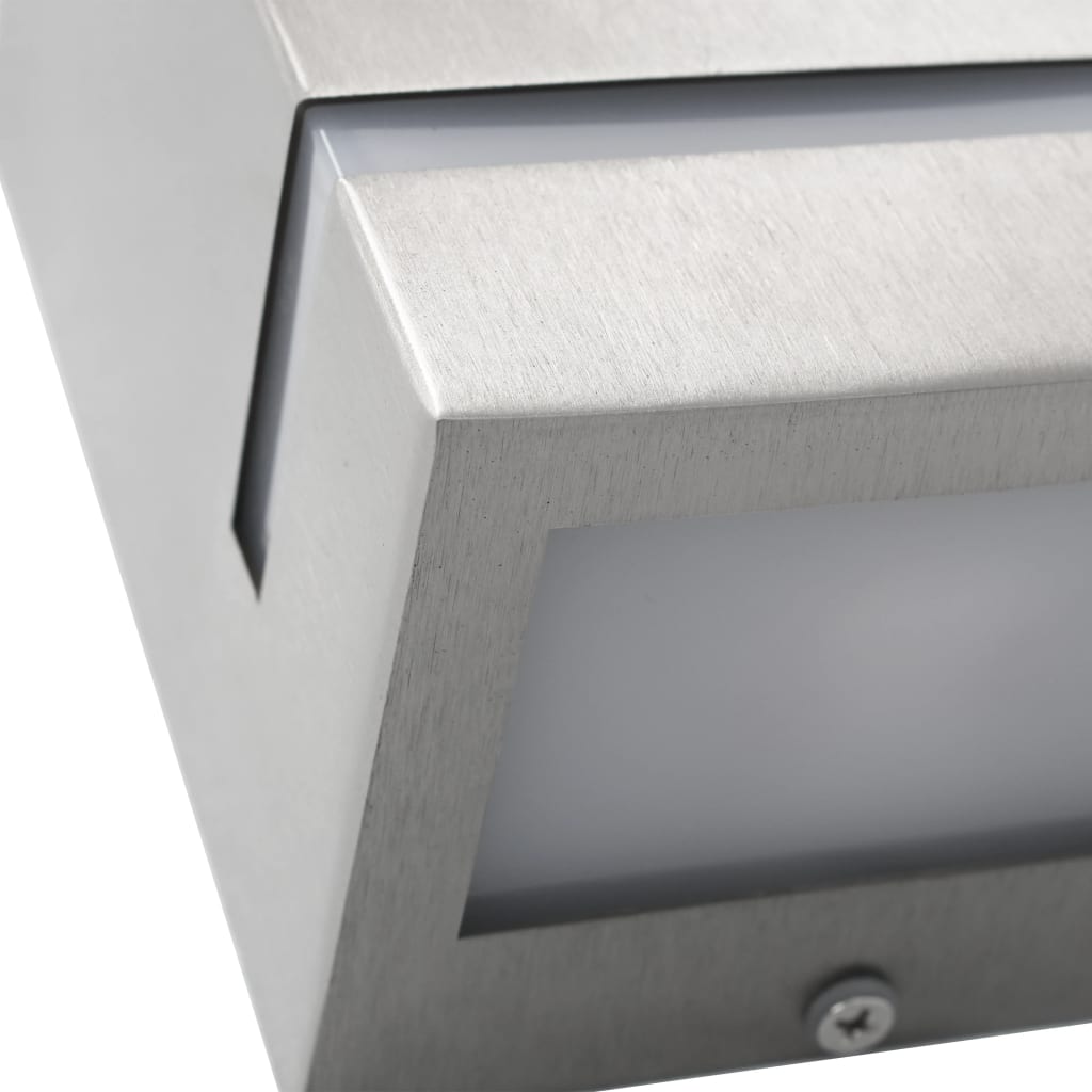 Lămpi De Perete De Exterior 2 Buc. 35 W Dreptunghiular Argintiu
