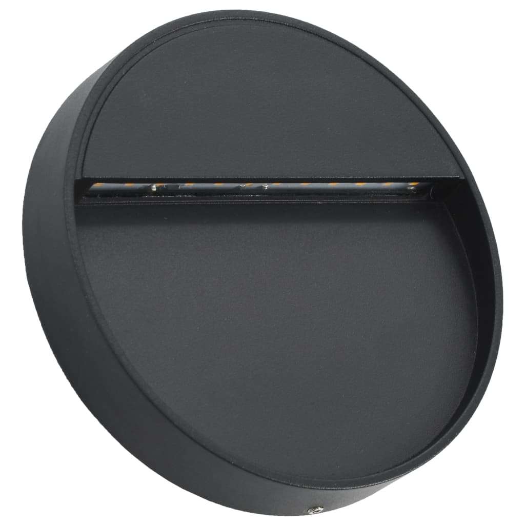 Lămpi De Perete Led De Exterior, 2 Buc., Negru, 3 W,