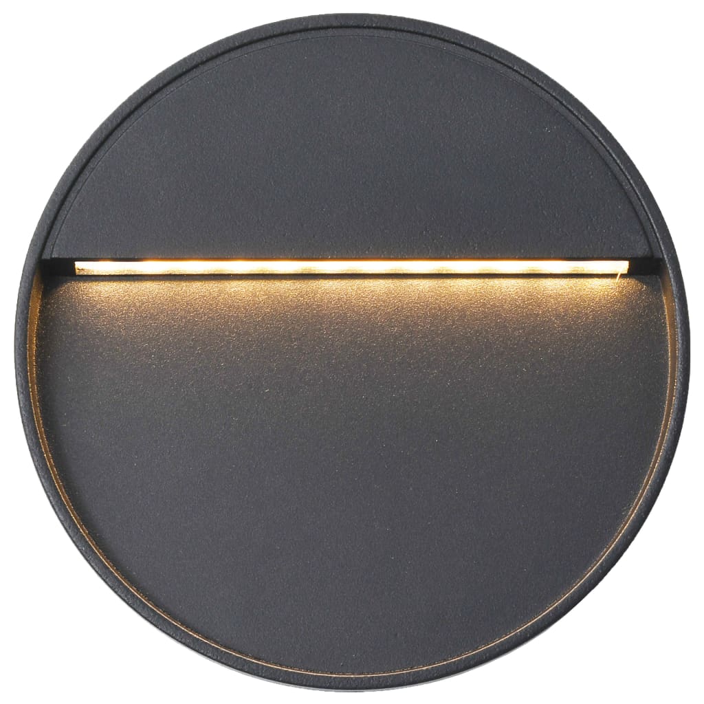 Lămpi De Perete Led De Exterior, 2 Buc., Negru, 3 W,