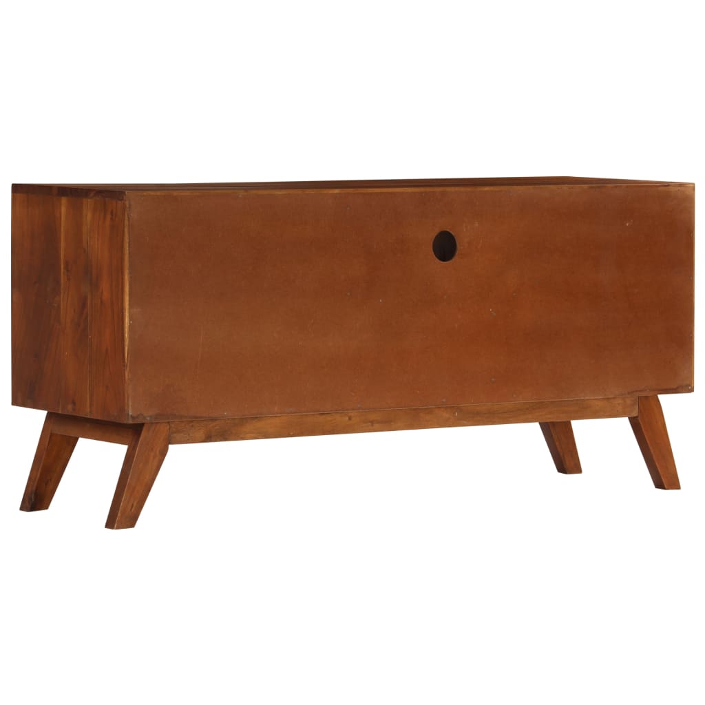 Comodă Tv Cu 3 Sertare, 110X35X50 Cm, Lemn Masiv Acacia