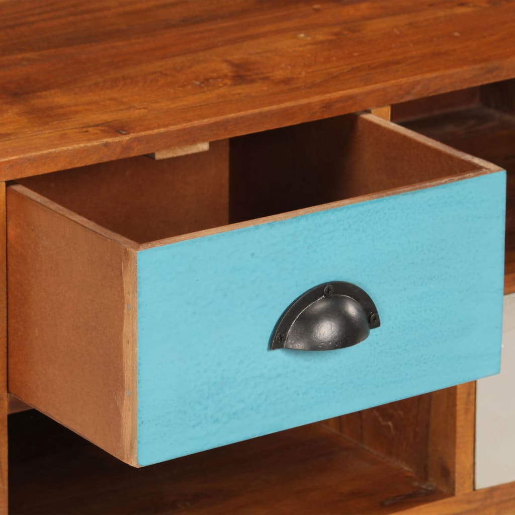 Comodă Tv Cu 3 Sertare, 110X35X50 Cm, Lemn Masiv Acacia