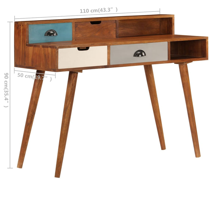 Birou De Scris, 110X50X90 Cm, Lemn Masiv De Acacia