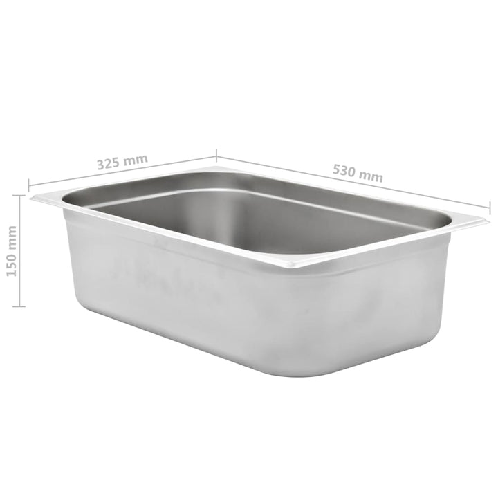 Recipiente Gastronorm 2 Buc. Gn 1/1 150 Mm Oțel Inoxidabil