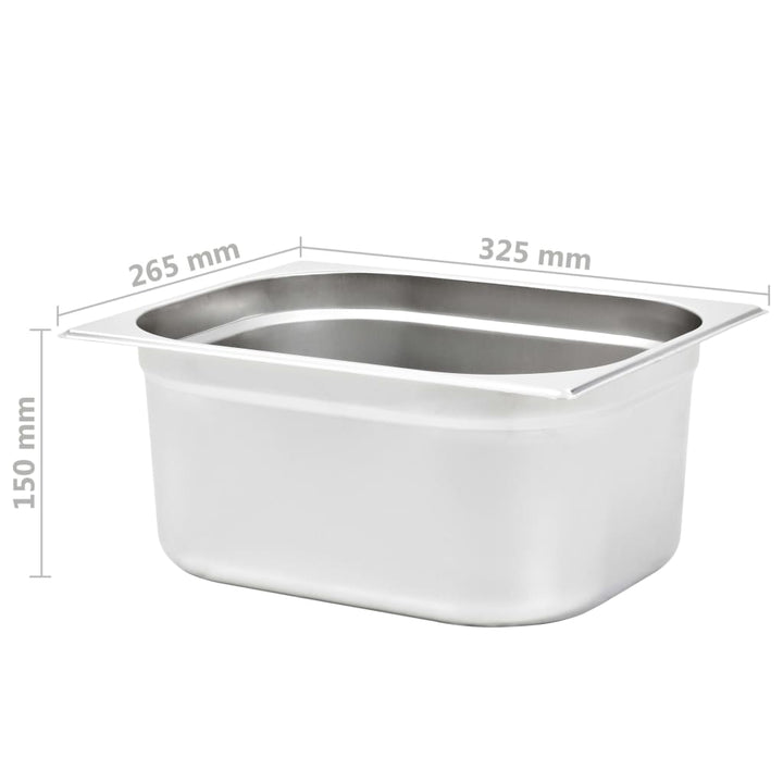 Recipiente Gastronorm 2 Buc. Gn 1/2 150 Mm Oțel Inoxidabil