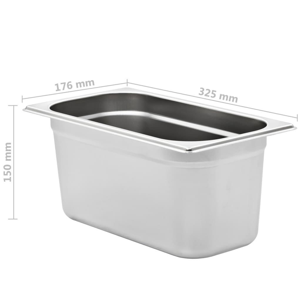 Recipiente Gastronorm 4 Buc. Gn 1/3 150 Mm Oțel Inoxidabil