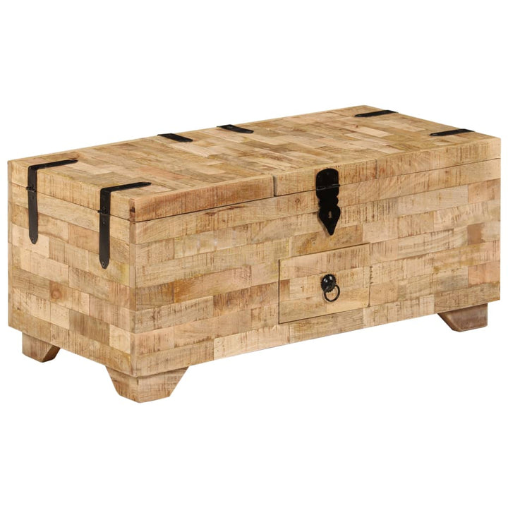 Măsuță De Cafea Tip Cufăr, 80 X 40 X 35 Cm, Lemn Solid Reciclat
