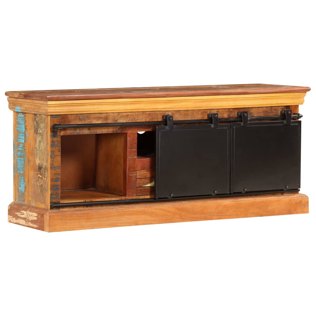 Comodă Tv, 110 X 30 X 45 Cm, Lemn Masiv Reciclat