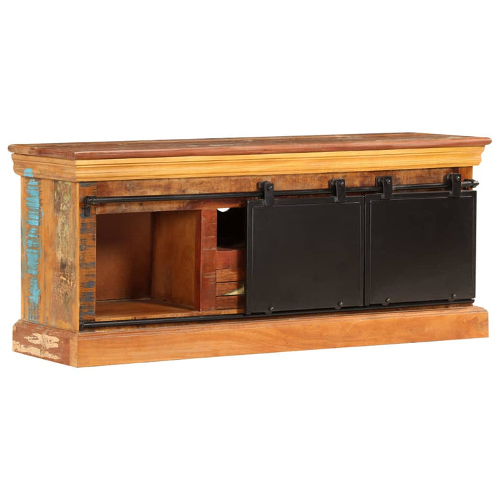 Comodă Tv, 110 X 30 X 45 Cm, Lemn Masiv Reciclat