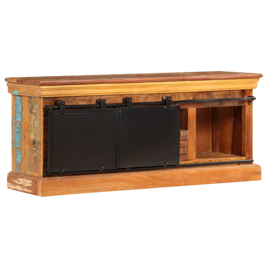 Comodă Tv, 110 X 30 X 45 Cm, Lemn Masiv Reciclat
