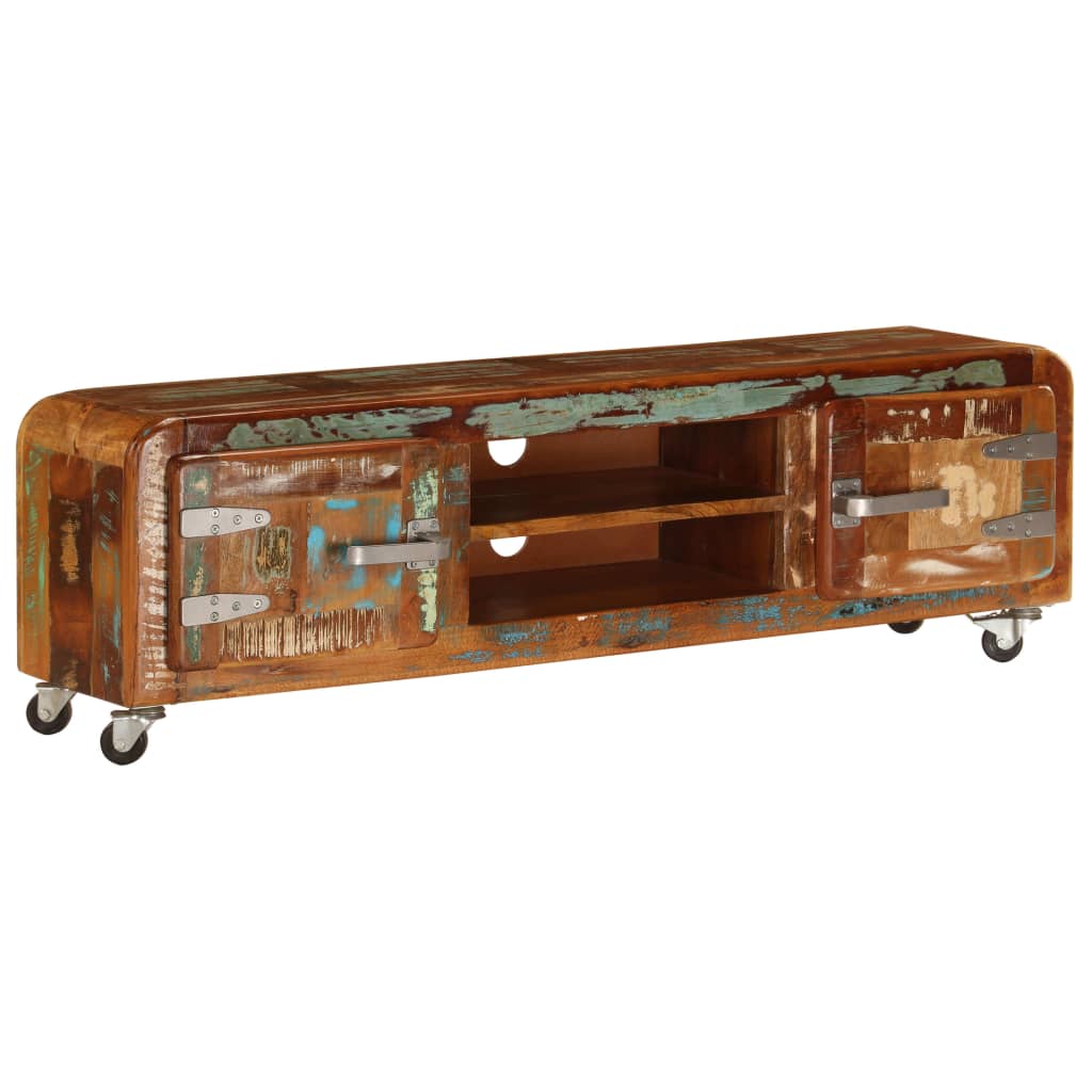 Comodă Tv, 120 X 30 X 36 Cm, Lemn Masiv Reciclat