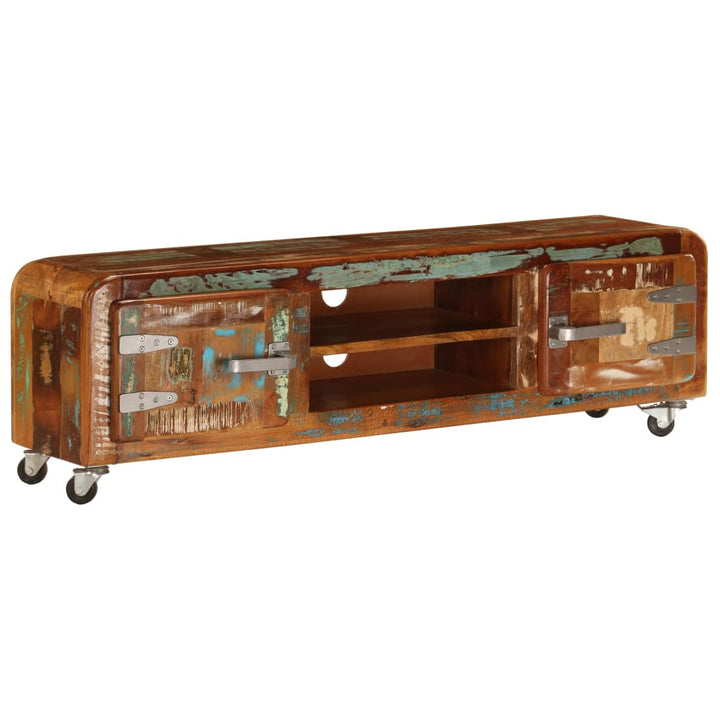 Comodă Tv, 120 X 30 X 36 Cm, Lemn Masiv Reciclat