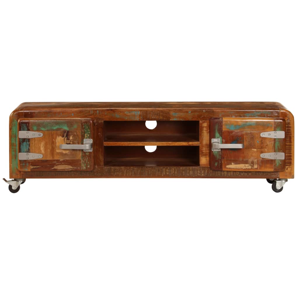 Comodă Tv, 120 X 30 X 36 Cm, Lemn Masiv Reciclat