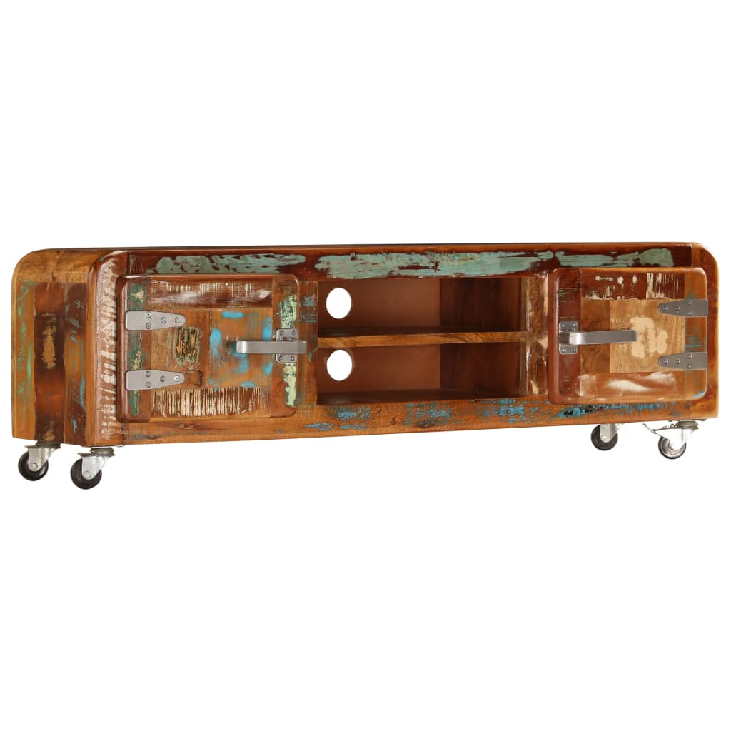 Comodă Tv, 120 X 30 X 36 Cm, Lemn Masiv Reciclat