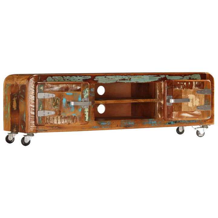 Comodă Tv, 120 X 30 X 36 Cm, Lemn Masiv Reciclat
