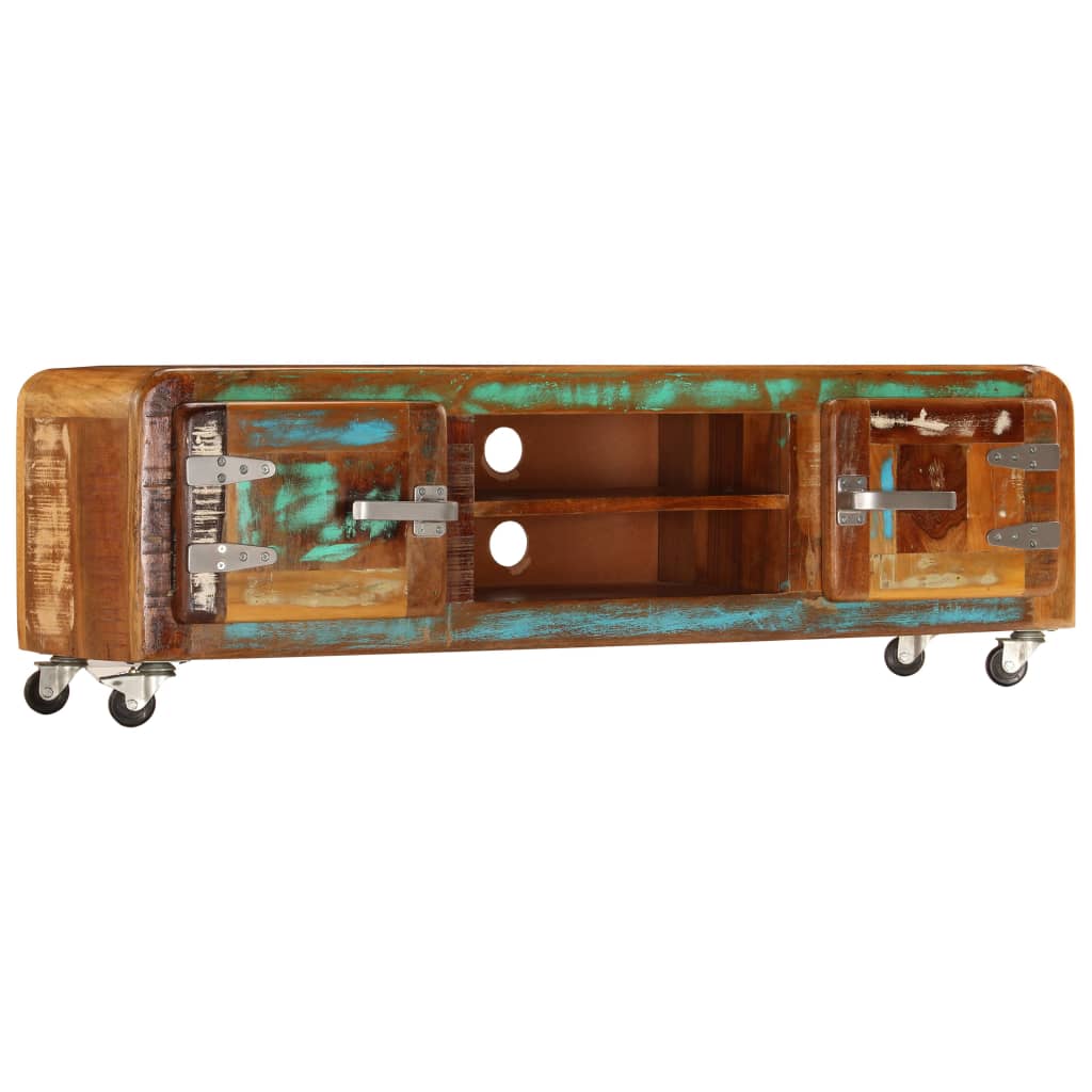 Comodă Tv, 120 X 30 X 36 Cm, Lemn Masiv Reciclat