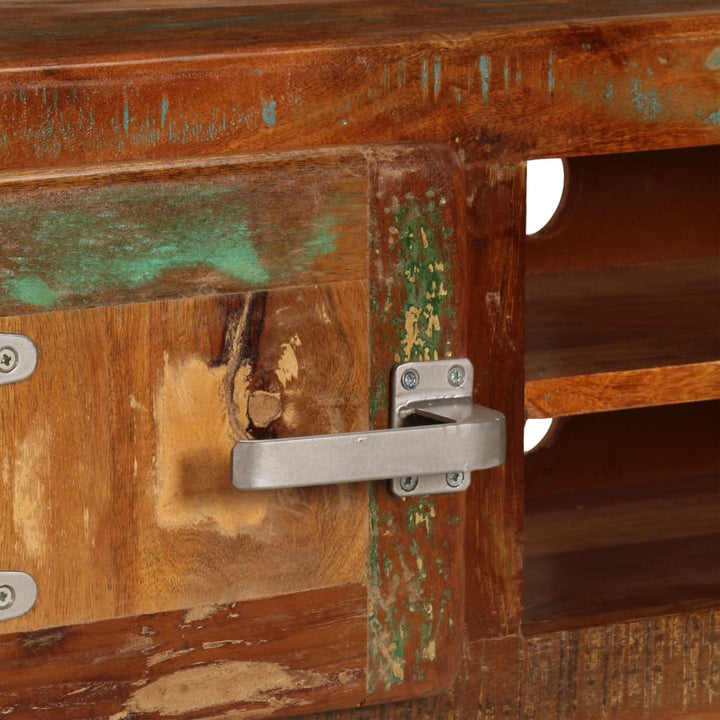 Comodă Tv, 120 X 30 X 36 Cm, Lemn Masiv Reciclat