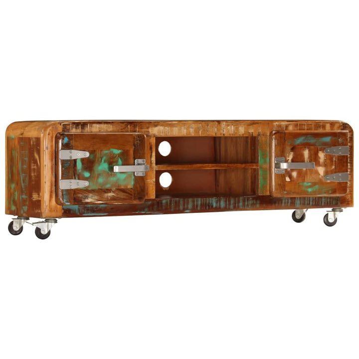 Comodă Tv, 120 X 30 X 36 Cm, Lemn Masiv Reciclat