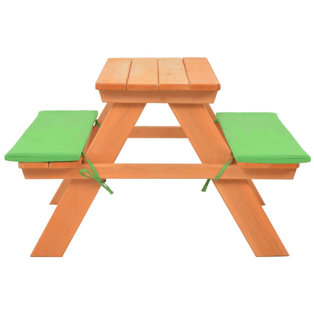 Masă Cu Bănci Pentru Picnic Copii 89X79X50Cm Lemn Masiv Brad